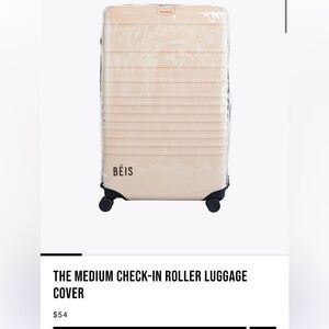 Beis Medium Check-in Luggage Cover- Clear